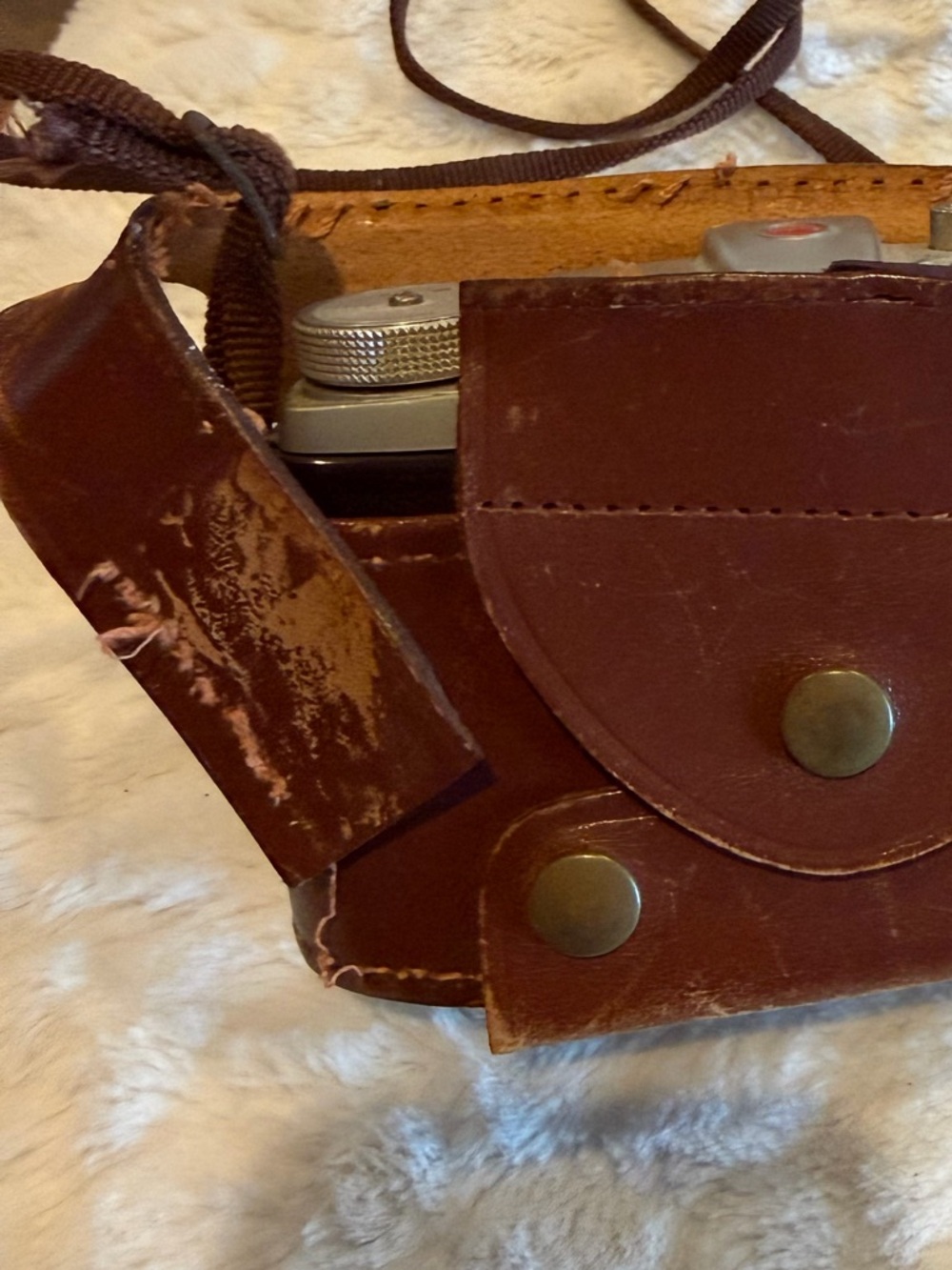 VINTAGE KODAK PONY 135 MODEL C CAMERA W/BRN LEATHER CASE POOR COND. UNTESTED - Picture 13 of 14